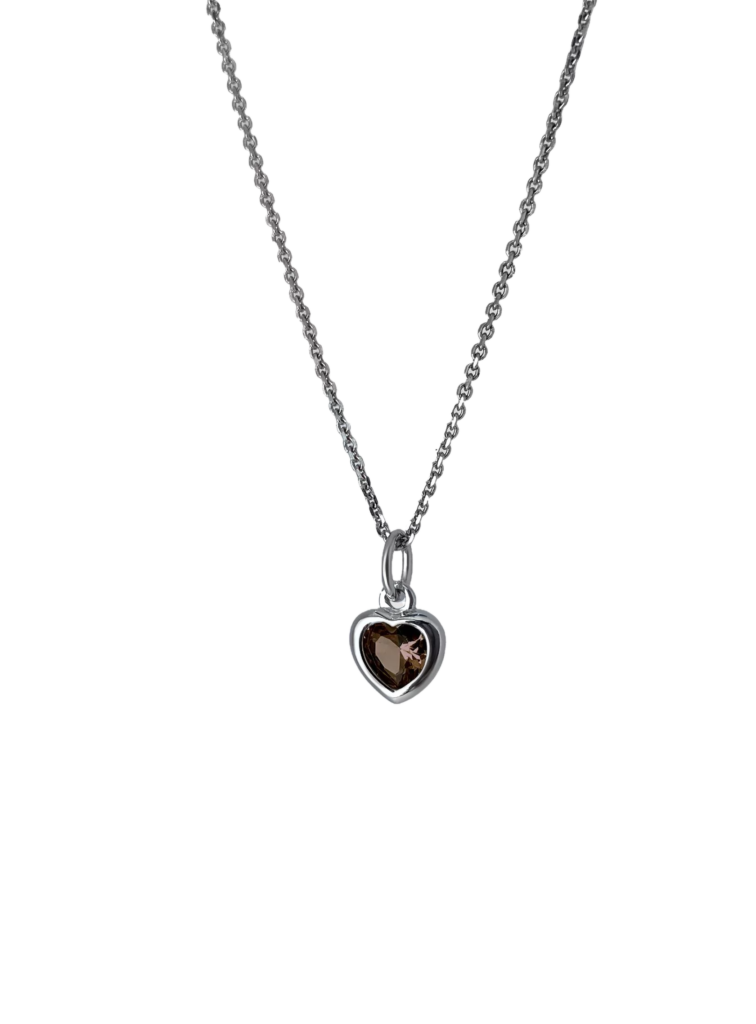 Smoky Trembling Heart Pendant
