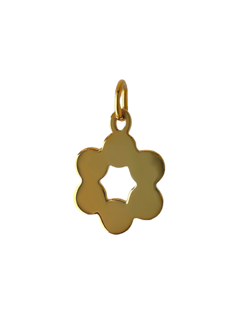 Gold Plated Flower Charm