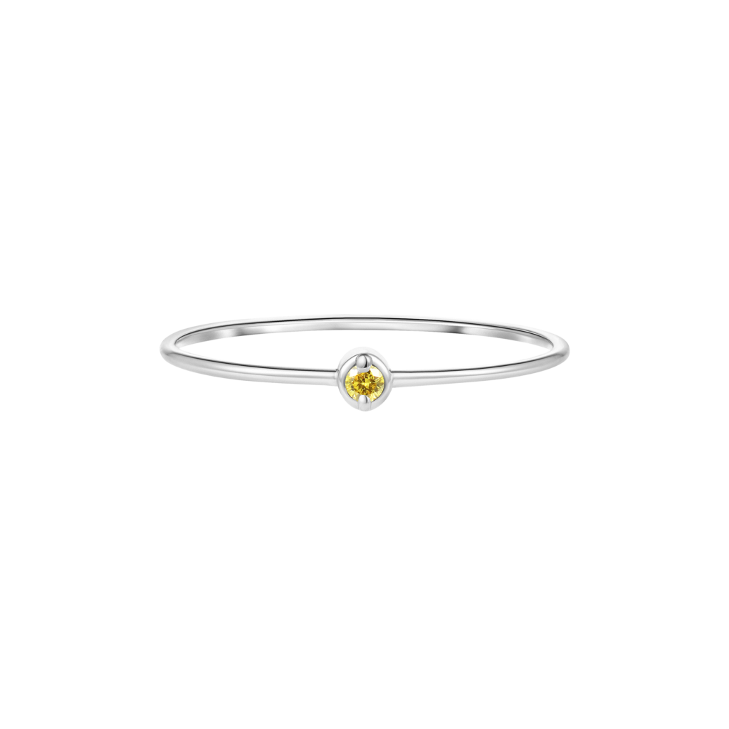 Yellow Micro-diamond Ring