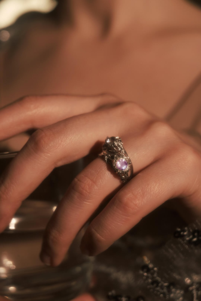 Amethyst Solitaire Ring