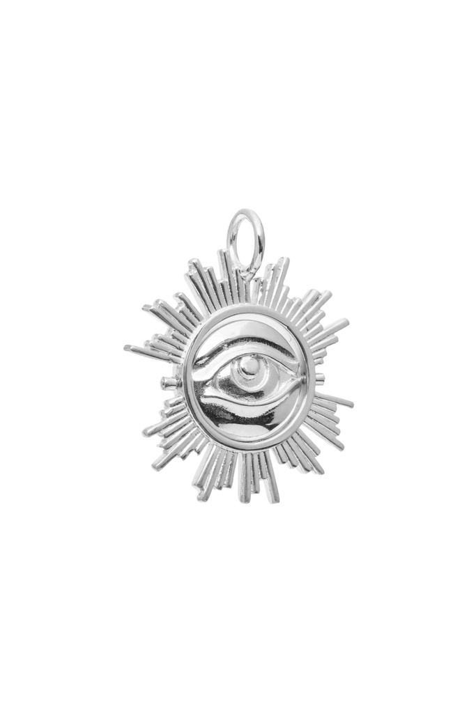 Silver Flip Eye Charm