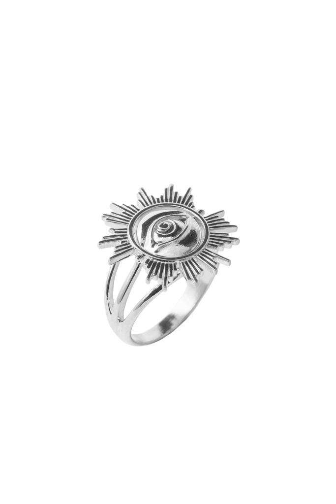 Silver Flip Eye Ring