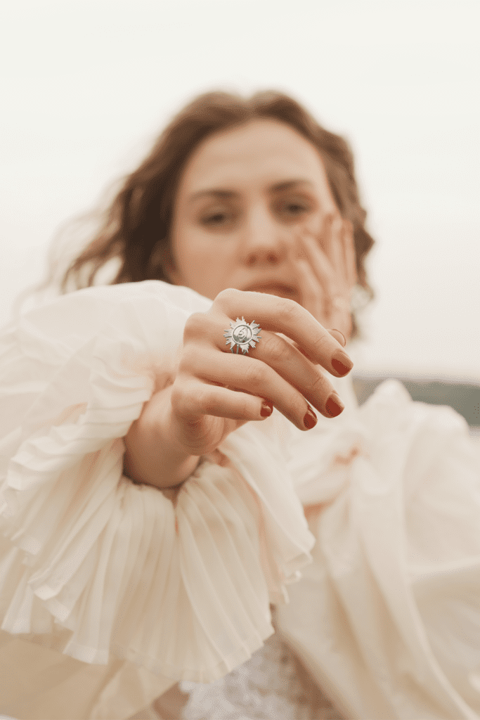 Silver Flip Eye Ring