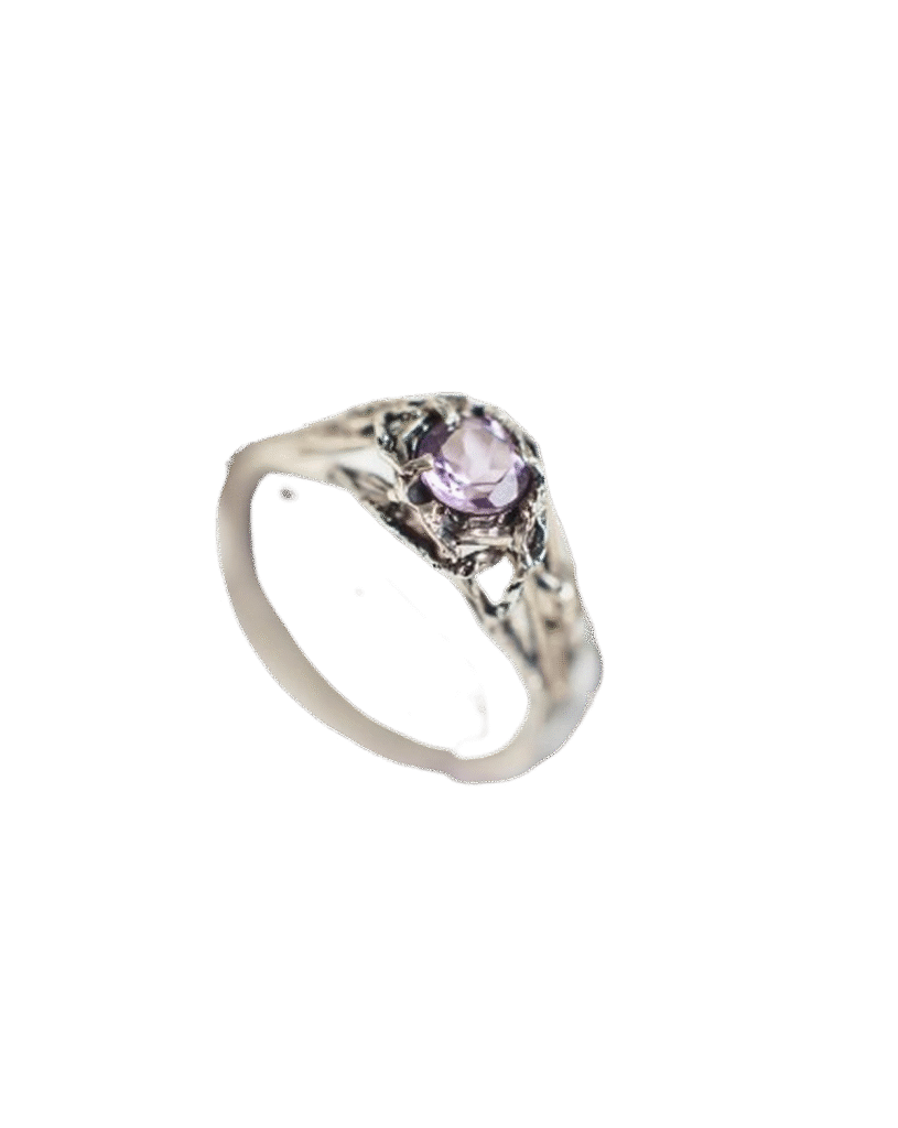 Amethyst Solitaire Ring