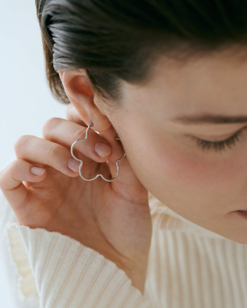 Forget-me-not Hoop Earrings