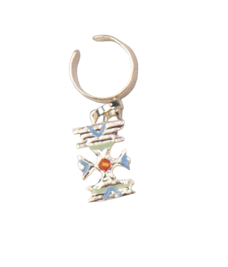 Silver-plated Pirot Cuff with Blue