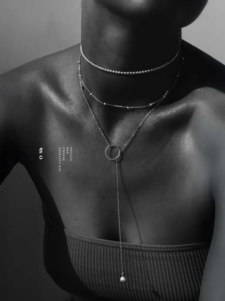 “O TIE” Silver Necklace