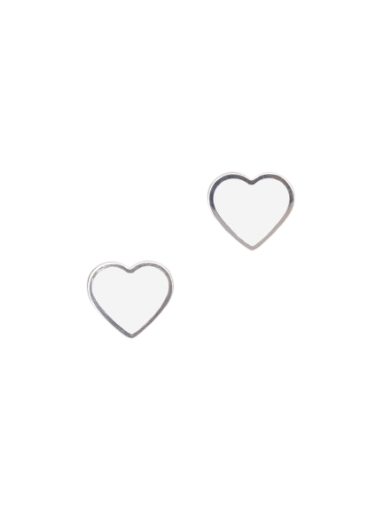 White Hearts Earrings